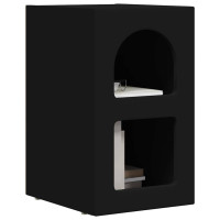 Produktbild för Sängbord Svart 29,5 x 33,5 x 50 cm Konstruerat trä