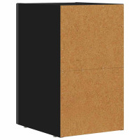 Produktbild för Sängbord Svart 29,5 x 33,5 x 50 cm Konstruerat trä