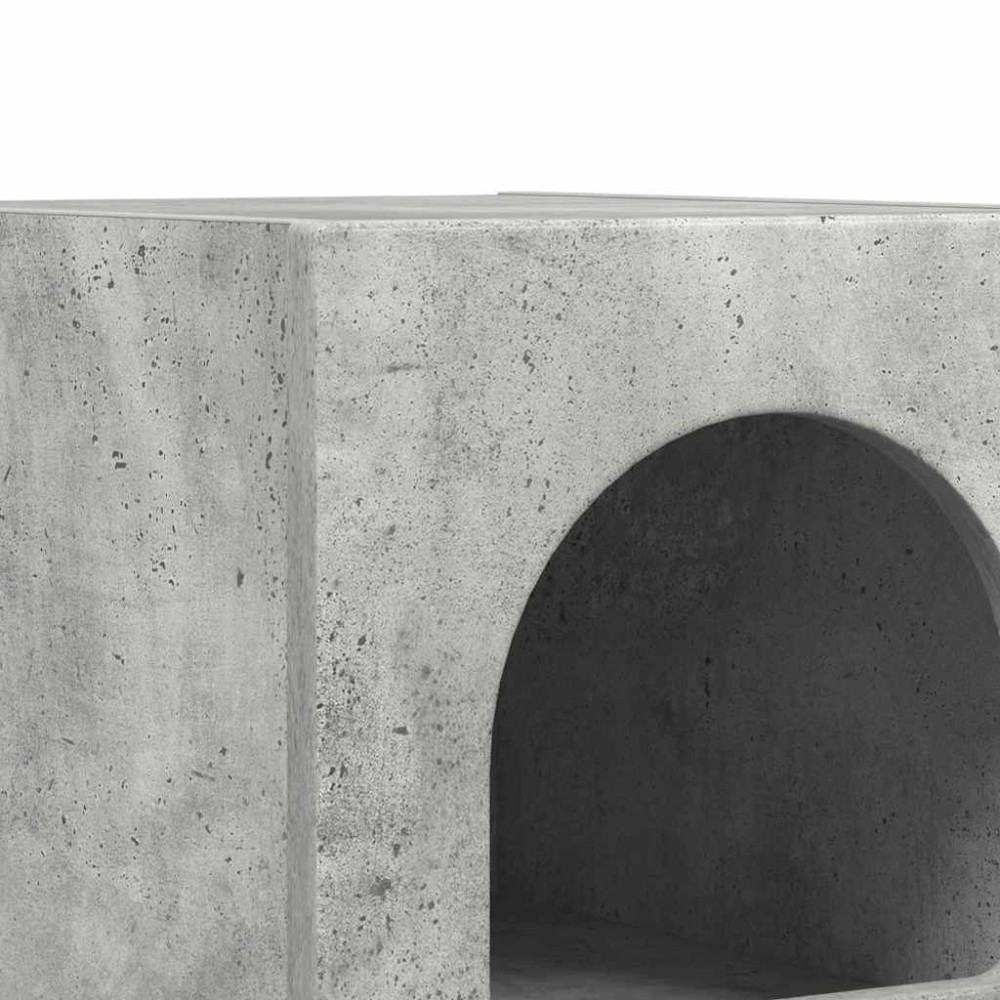 Produktbild för Sängbord ELST Betonggrå 29,5 x 33,5 x 50 cm Konstruerat trä