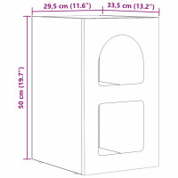 Produktbild för Sängbord ELST Betonggrå 29,5 x 33,5 x 50 cm Konstruerat trä