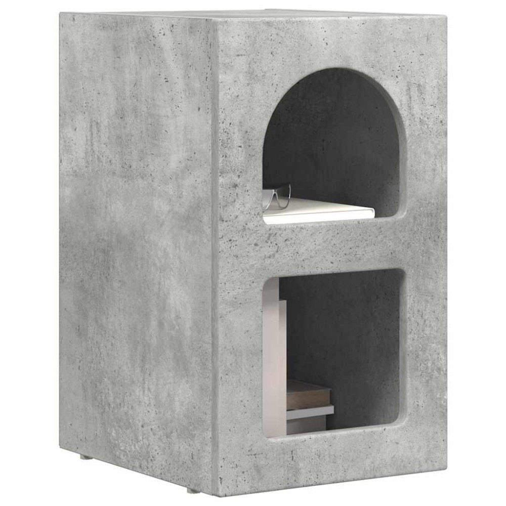 Produktbild för Sängbord 2 pcs Betonggrå 29,5 x 33,5 x 50 cm Konstruerat trä