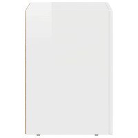Produktbild för Sängbord Högblanka vita 29,5 x 33,5 x 50 cm Konstruerat trä