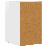 Produktbild för Sängbord Högblanka vita 29,5 x 33,5 x 50 cm Konstruerat trä