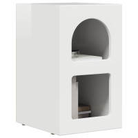 Produktbild för Sängbord 2 pcs Högblanka vita 29,5 x 33,5 x 50 cm
