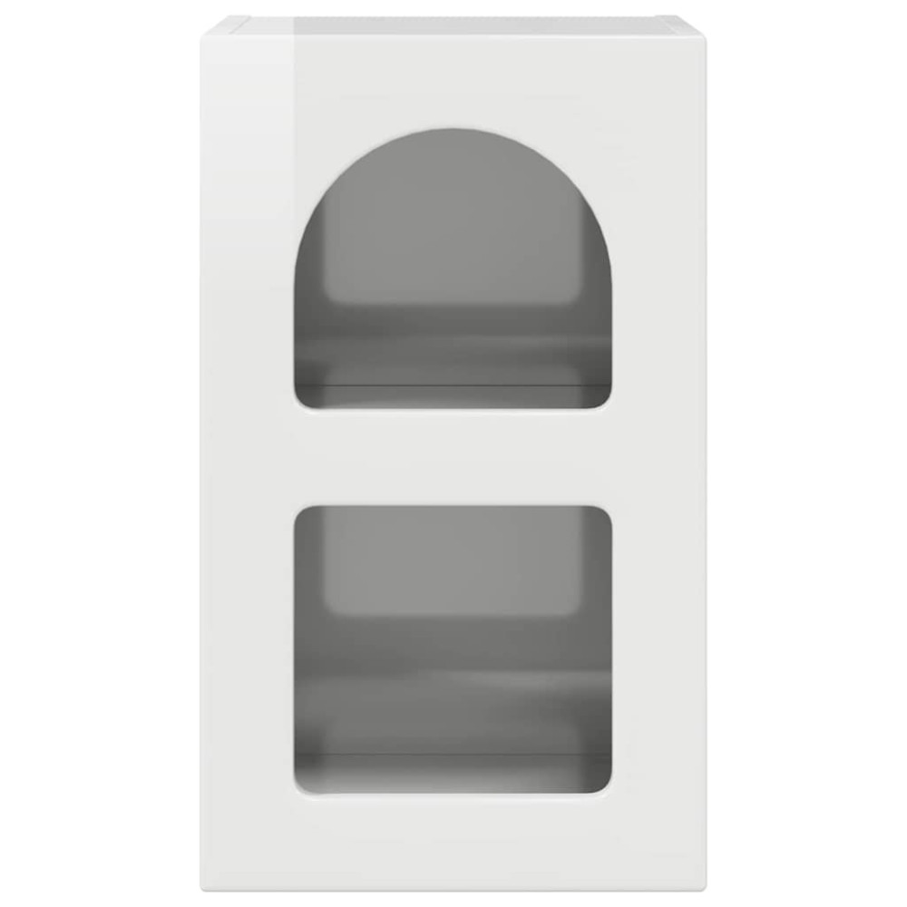 Produktbild för Sängbord 2 pcs Högblanka vita 29,5 x 33,5 x 50 cm
