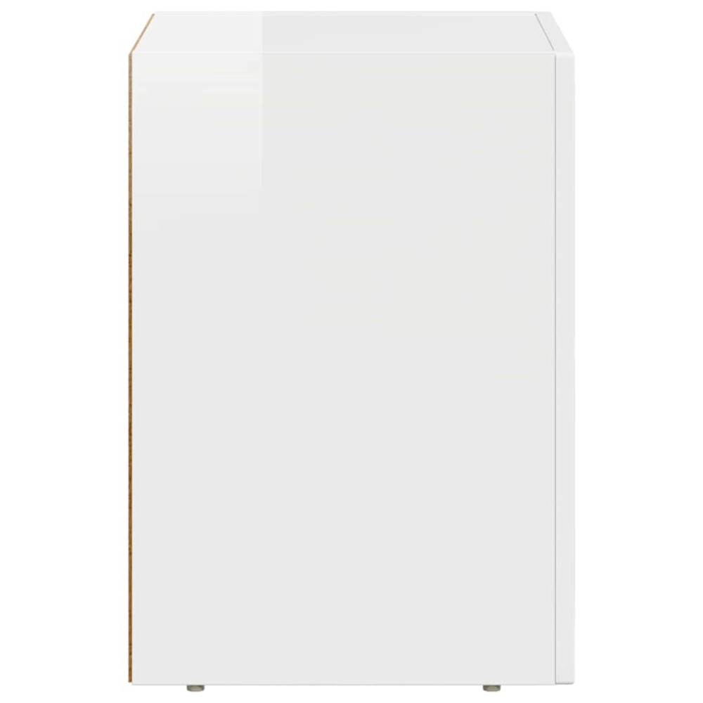 Produktbild för Sängbord 2 pcs Högblanka vita 29,5 x 33,5 x 50 cm