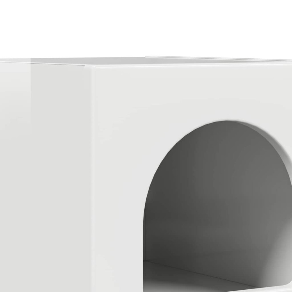 Produktbild för Sängbord 2 pcs Högblanka vita 29,5 x 33,5 x 50 cm