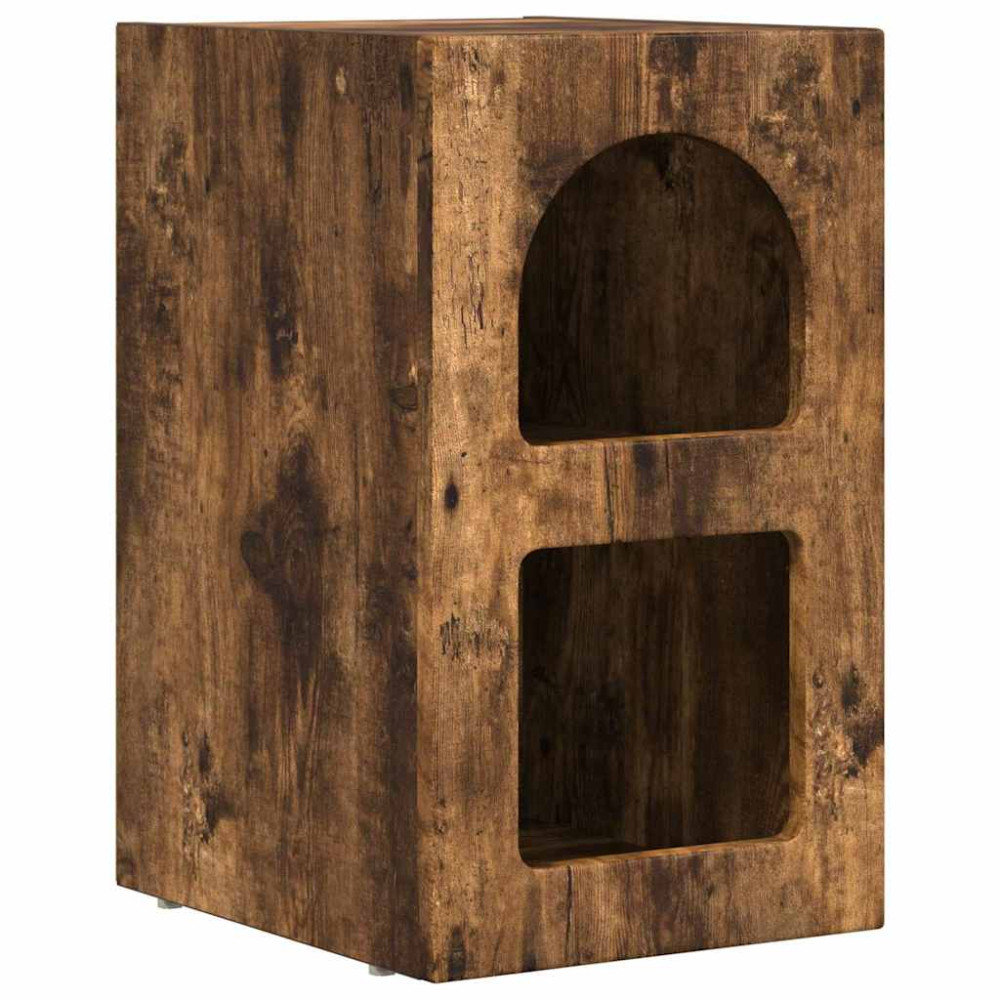 Produktbild för Sängbord ELST Rökt ek 29,5 x 33,5 x 50 cm Konstruerat trä