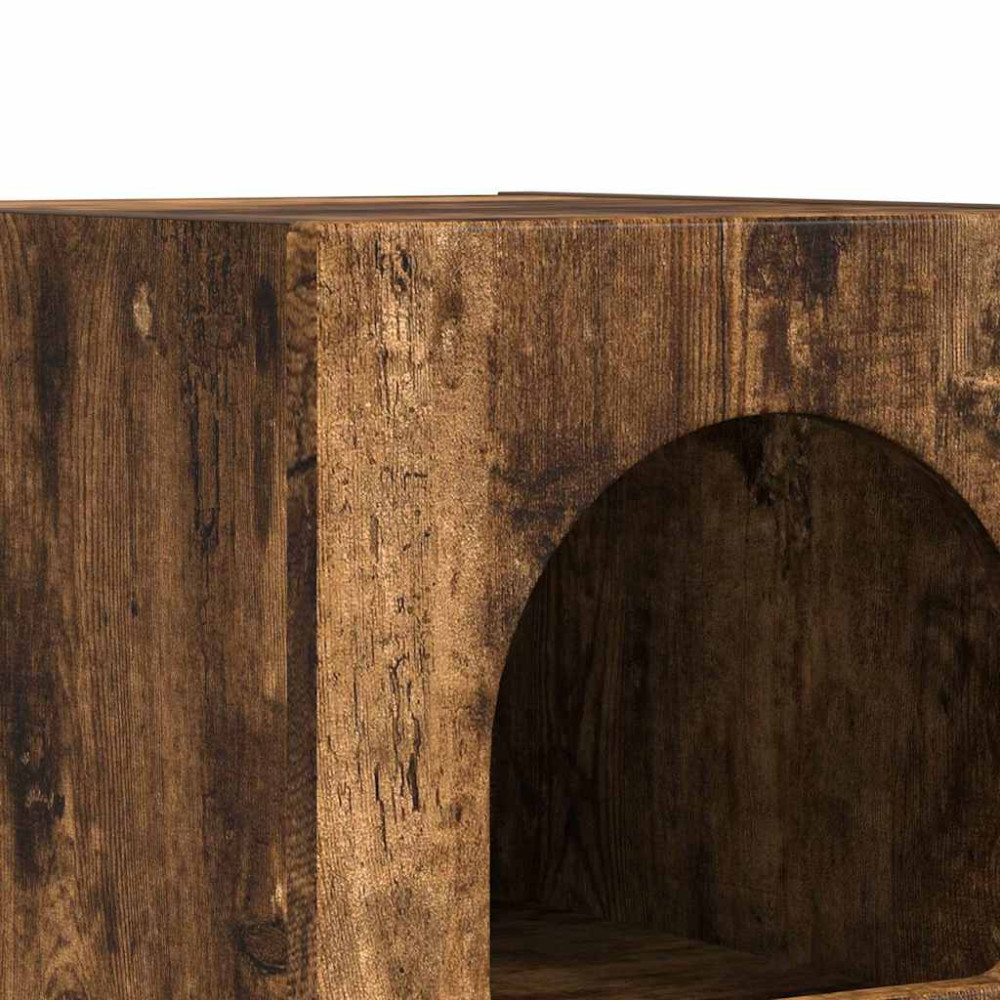 Produktbild för Sängbord ELST Rökt ek 29,5 x 33,5 x 50 cm Konstruerat trä