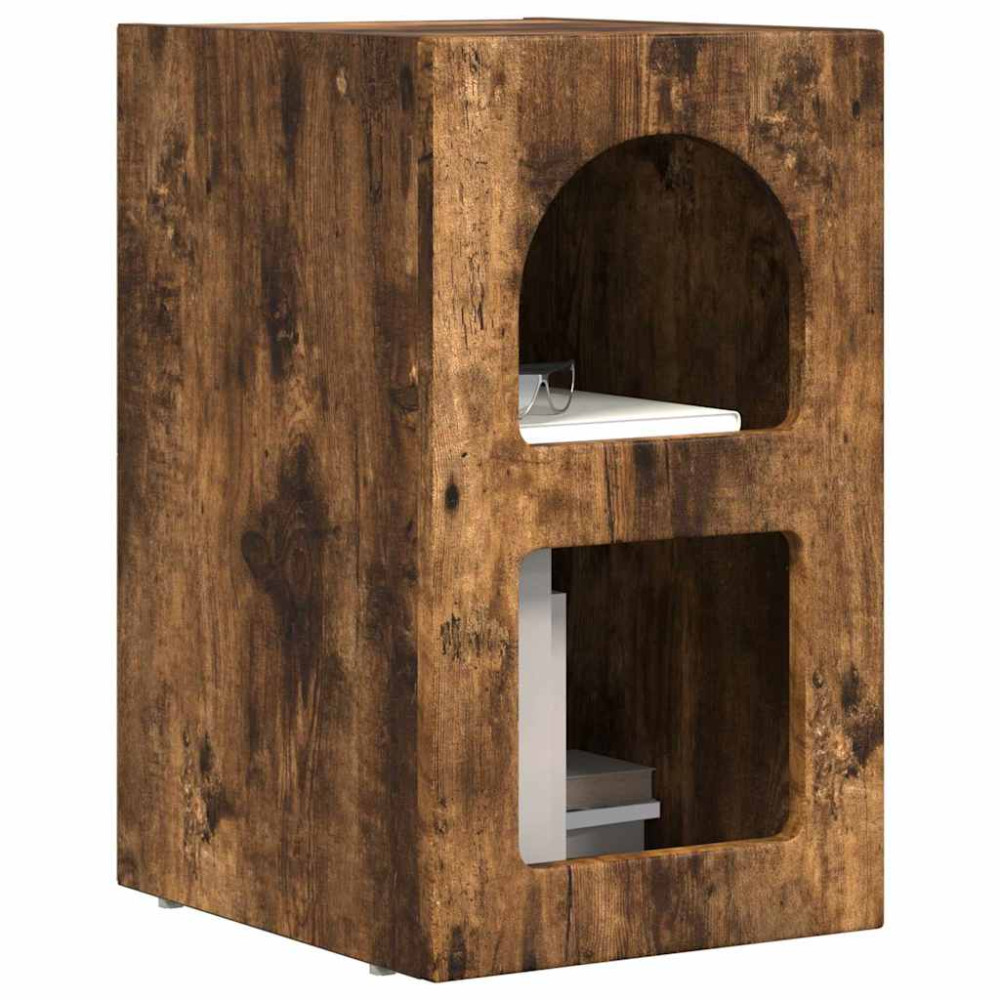 Produktbild för Sängbord 2 pcs Rökt ek 29,5 x 33,5 x 50 cm Konstruerat trä
