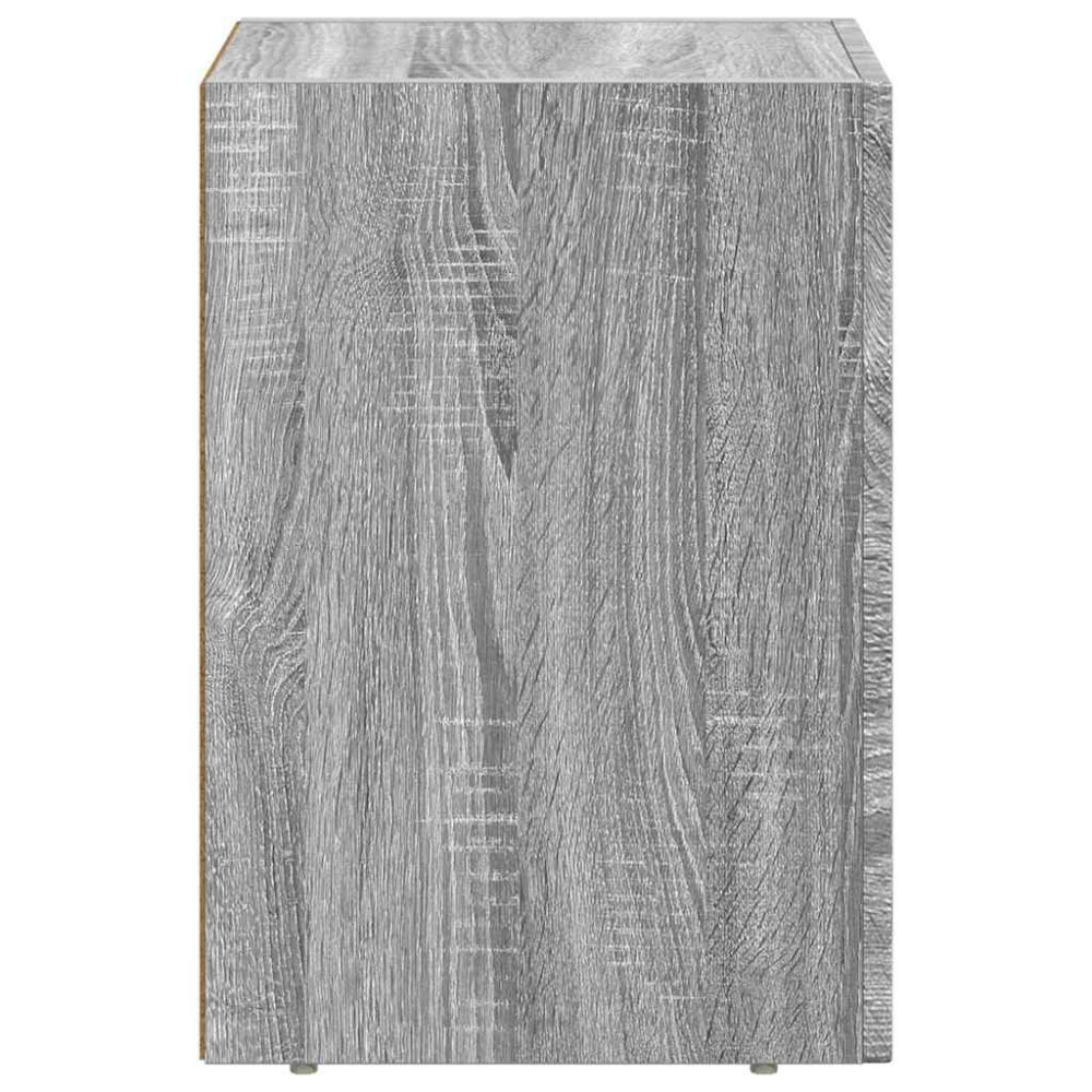 Produktbild för Sängbord ELST 2 st Grå Sonoma 29,5 x 33,5 x 50 cm