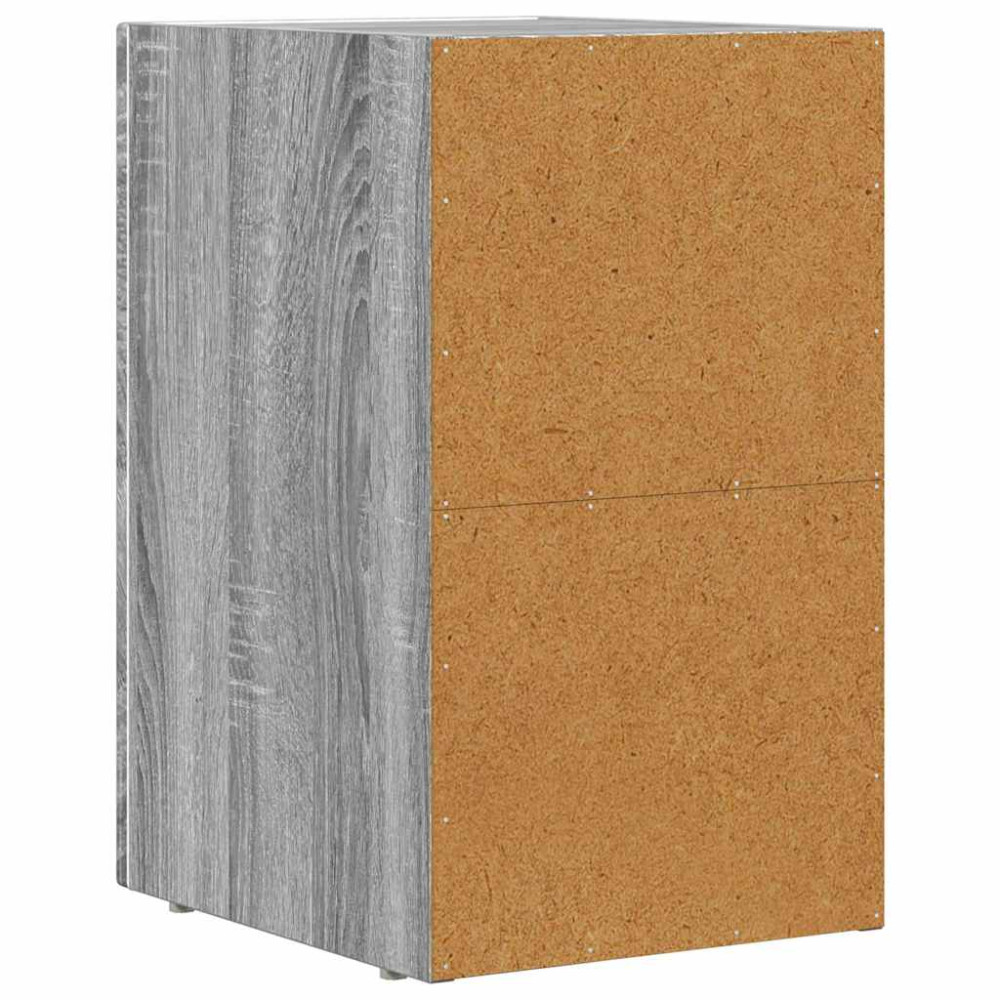 Produktbild för Sängbord ELST 2 st Grå Sonoma 29,5 x 33,5 x 50 cm