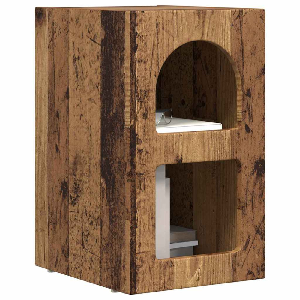 Produktbild för Sängbord Gammalt trä 29,5 x 33,5 x 50 cm Konstruerat trä