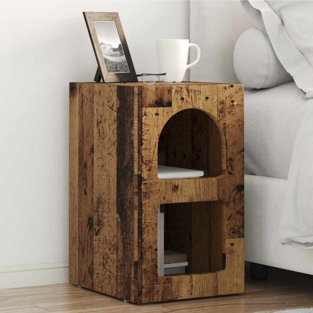 Produktbild för Sängbord 2 pcs Gammalt trä 29,5 x 33,5 x 50 cm Konstruerat trä