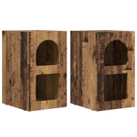 Produktbild för Sängbord 2 pcs Gammalt trä 29,5 x 33,5 x 50 cm Konstruerat trä