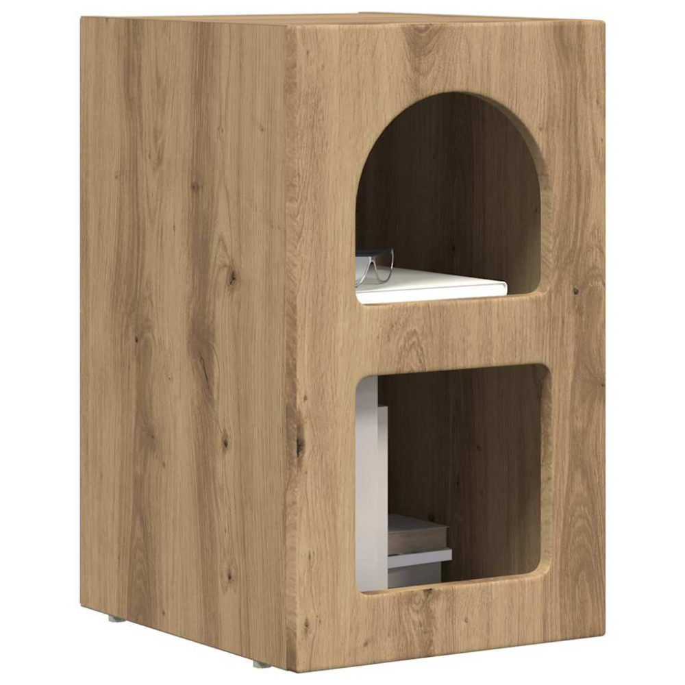 Produktbild för Sängbord ELST Artisan Ek 29,5 x 33,5 x 50 cm Konstruerat trä