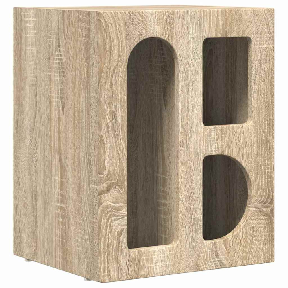 Produktbild för Sängbord ELST 2 st Sonoma-ek 40 x 35 x 50 cm Konstruerat trä