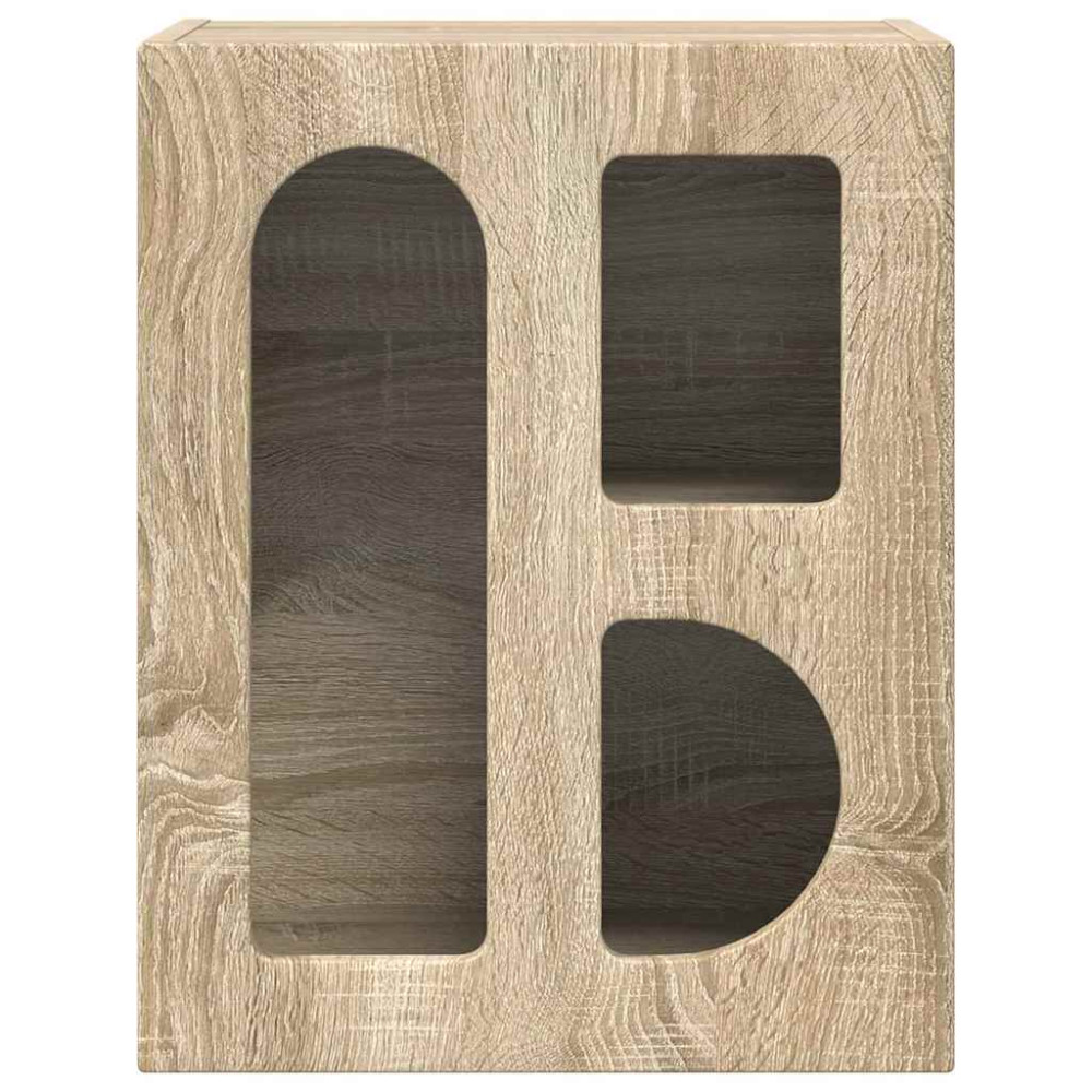 Produktbild för Sängbord ELST 2 st Sonoma-ek 40 x 35 x 50 cm Konstruerat trä