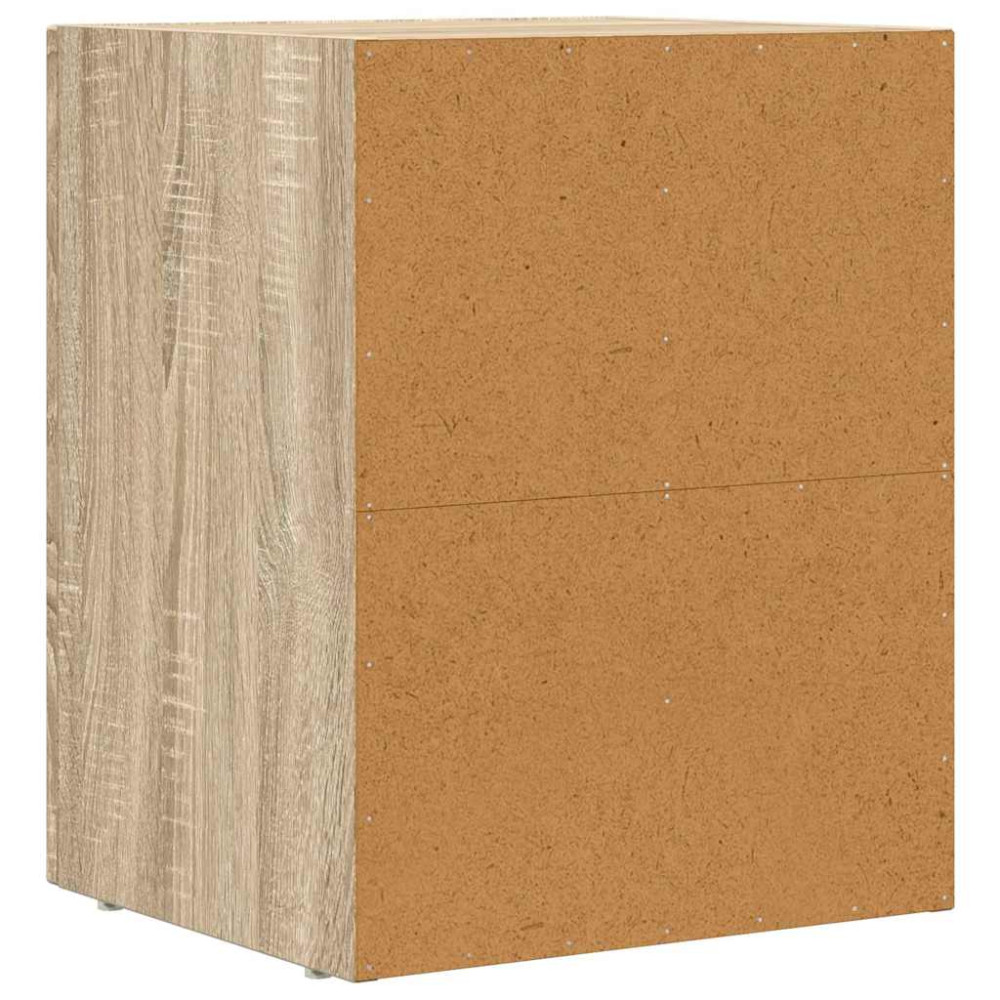 Produktbild för Sängbord ELST 2 st Sonoma-ek 40 x 35 x 50 cm Konstruerat trä