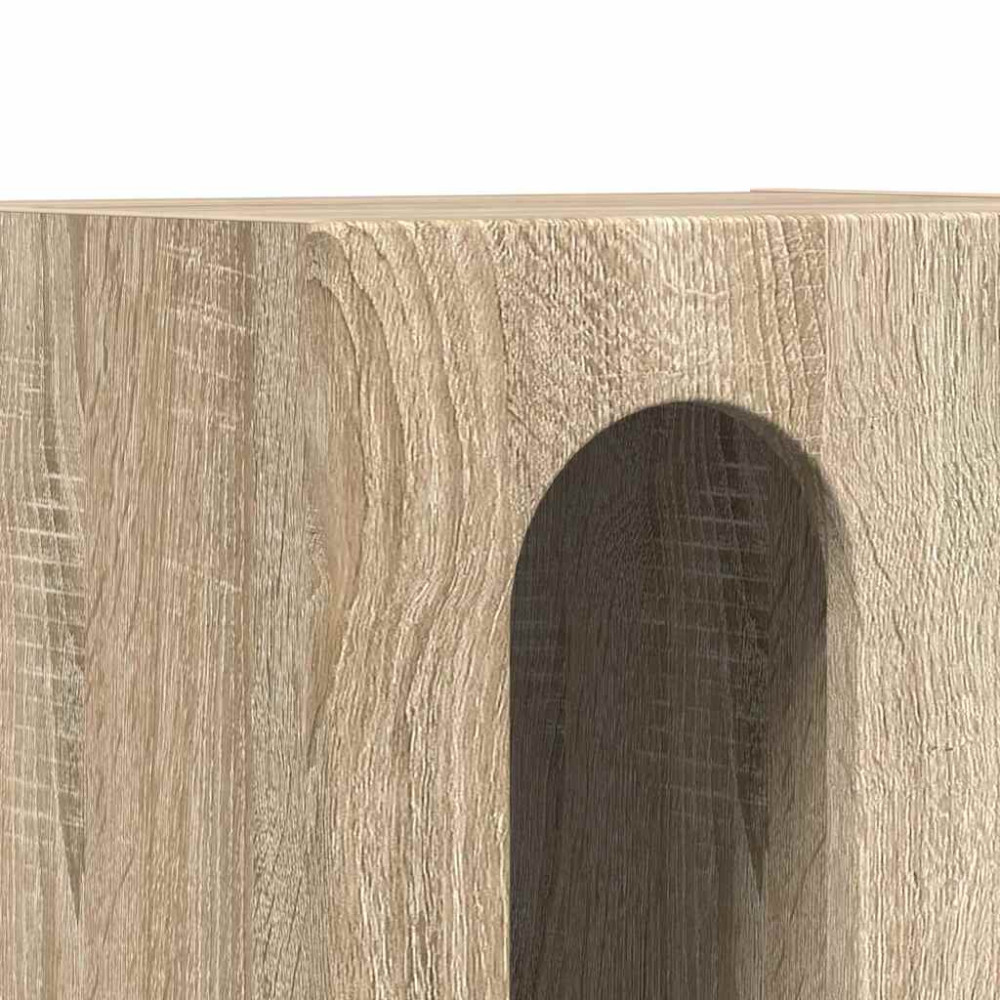 Produktbild för Sängbord ELST 2 st Sonoma-ek 40 x 35 x 50 cm Konstruerat trä