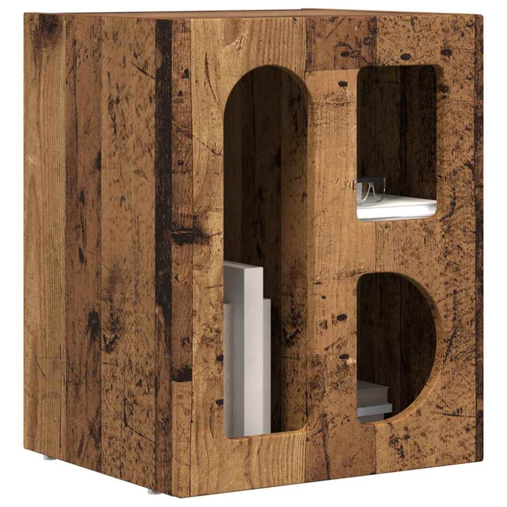 Produktbild för Sängbord Gammalt trä 40 x 35 x 50 cm Konstruerat trä