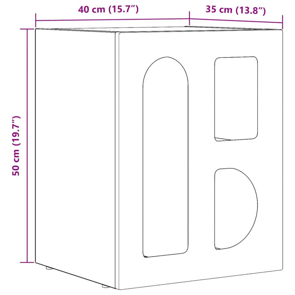 Produktbild för Sängbord ELST 2 st Gammalt trä 40 x 35 x 50 cm Konstruerat trä
