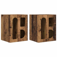 Produktbild för Sängbord ELST 2 st Gammalt trä 40 x 35 x 50 cm Konstruerat trä