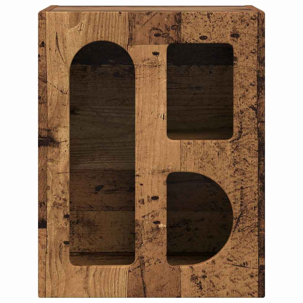Produktbild för Sängbord ELST 2 st Gammalt trä 40 x 35 x 50 cm Konstruerat trä