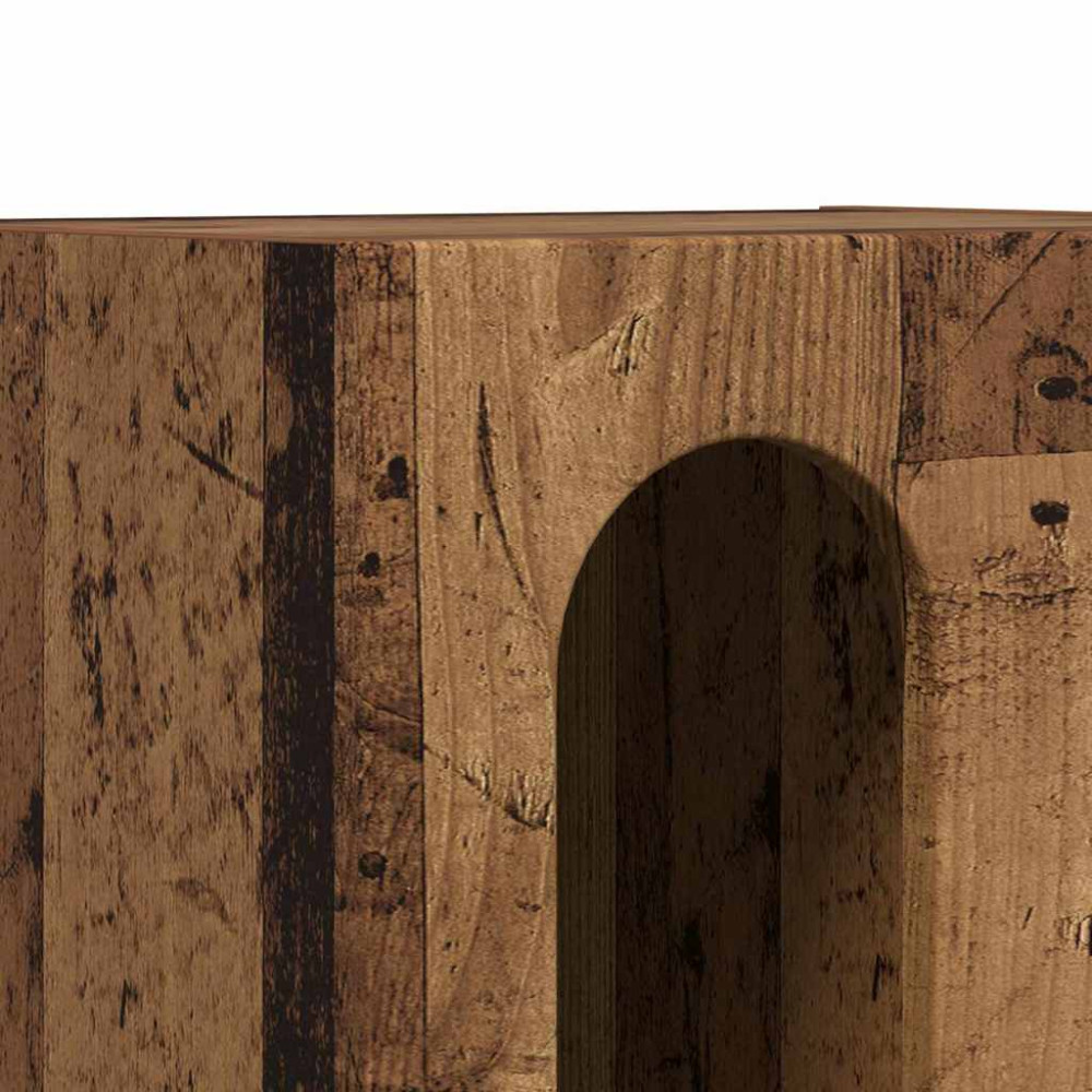 Produktbild för Sängbord ELST 2 st Gammalt trä 40 x 35 x 50 cm Konstruerat trä