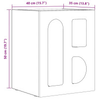 Produktbild för Sängbord Artisan Ek 40 x 35 x 50 cm Konstruerat trä