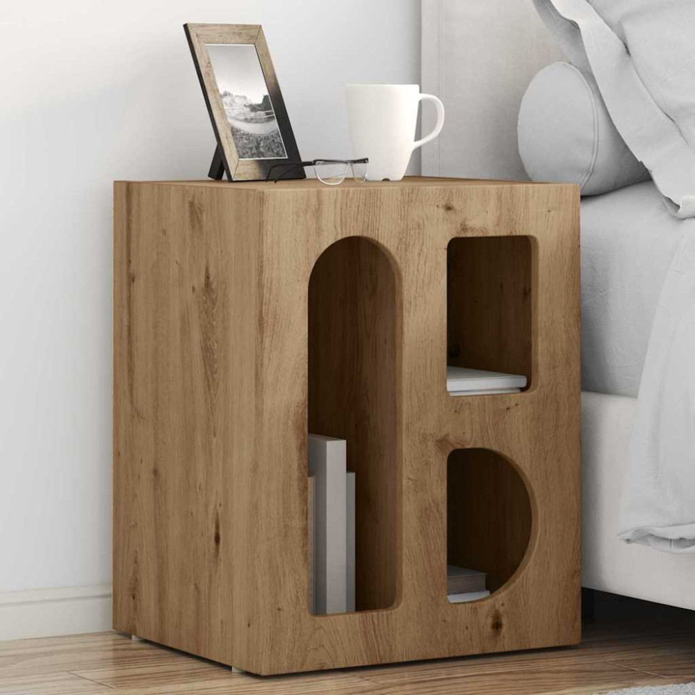 Produktbild för Sängbord 2 pcs Artisan Ek 40 x 35 x 50 cm Konstruerat trä