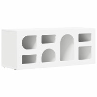 Produktbild för TV-skåp ELST 100 x 35 x 40 cm Vit Konstruerat trä
