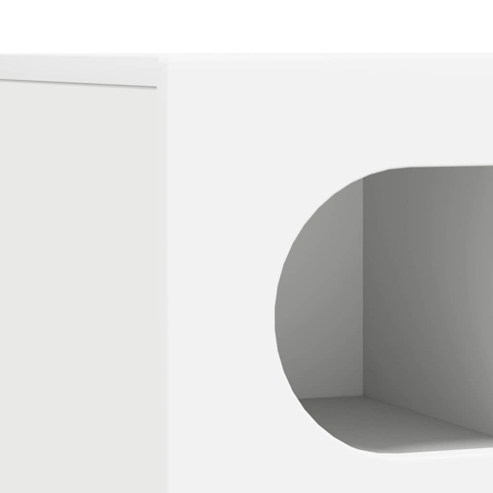 Produktbild för TV-skåp ELST 100 x 35 x 40 cm Vit Konstruerat trä
