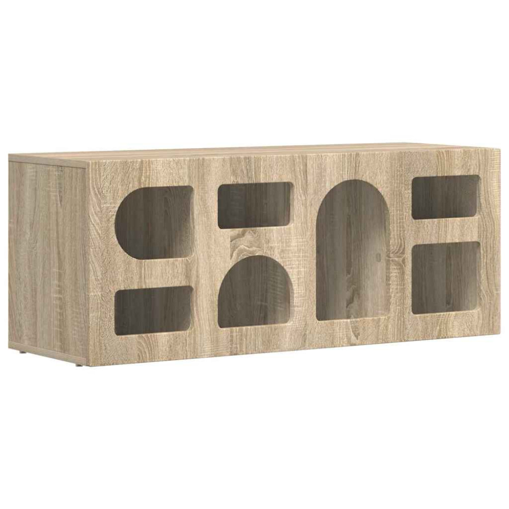 Produktbild för TV-skåp ELST 100 x 35 x 40 cm Sonoma-ek Konstruerat trä
