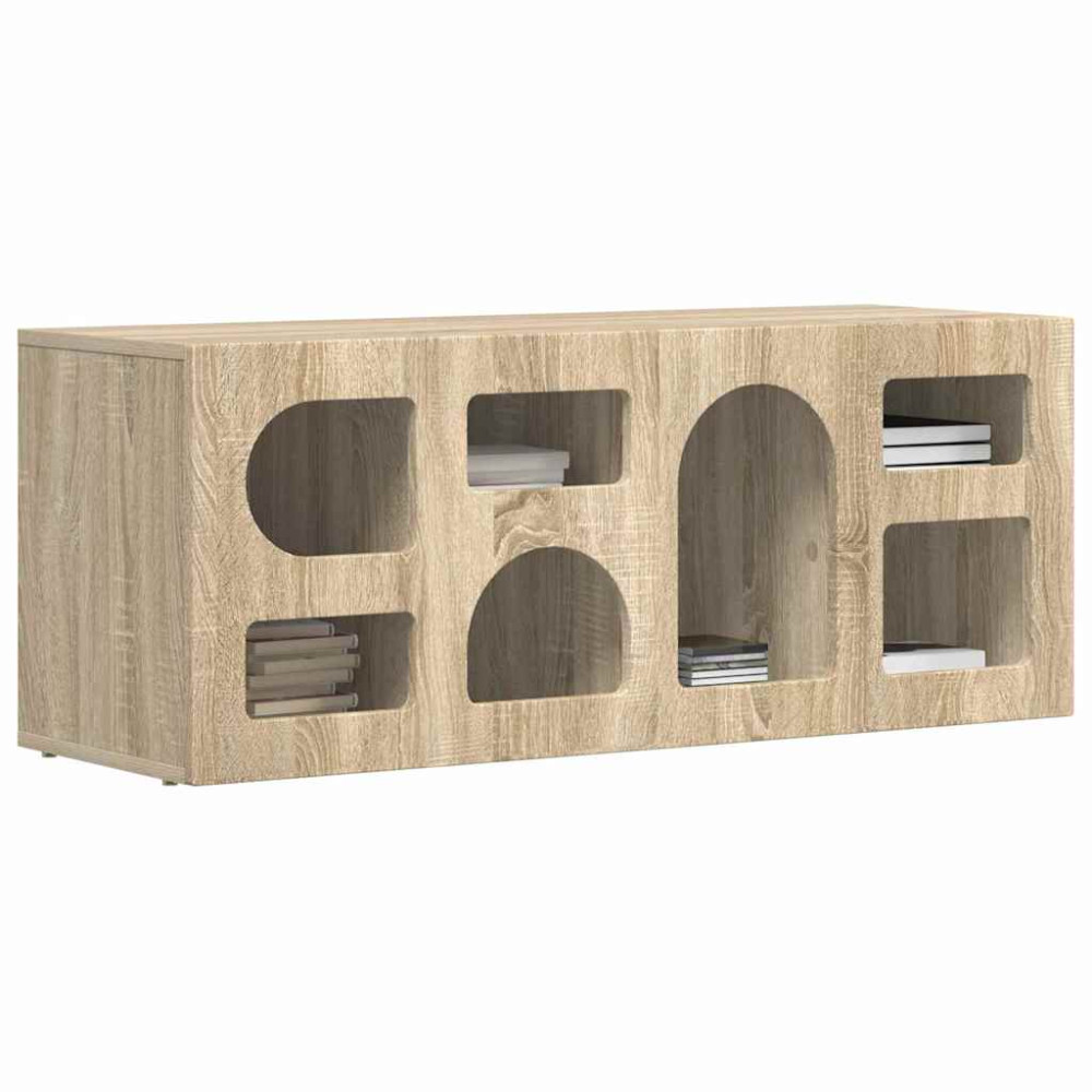 Produktbild för TV-skåp ELST 100 x 35 x 40 cm Sonoma-ek Konstruerat trä
