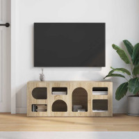 Produktbild för TV-skåp ELST 100 x 35 x 40 cm Sonoma-ek Konstruerat trä