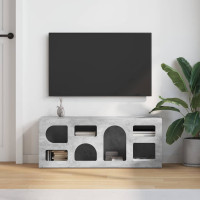 Produktbild för TV-skåp ELST 100 x 35 x 40 cm Betonggrå Konstruerat trä