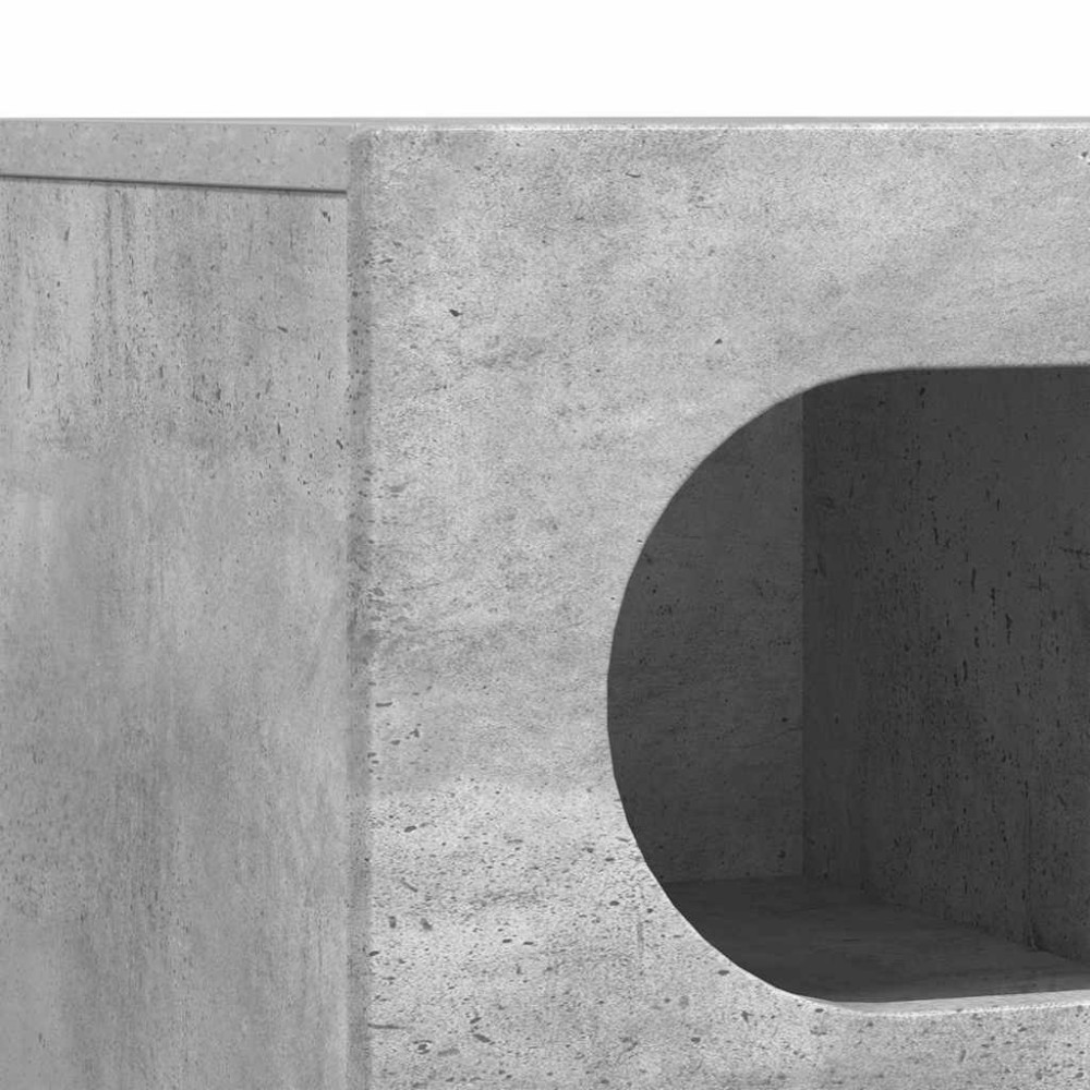 Produktbild för TV-skåp ELST 100 x 35 x 40 cm Betonggrå Konstruerat trä