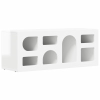 Produktbild för TV-skåp ELST 100 x 35 x 40 cm Högblanka vita Konstruerat trä