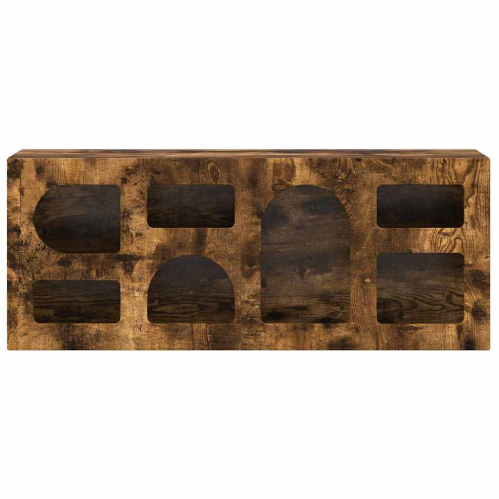 Produktbild för TV-skåp ELST 100 x 35 x 40 cm Rökt ek Konstruerat trä