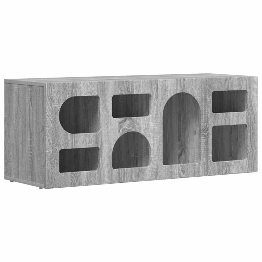Produktbild för TV-skåp ELST 100 x 35 x 40 cm Grå Sonoma Konstruerat trä