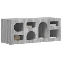 Produktbild för TV-skåp ELST 100 x 35 x 40 cm Grå Sonoma Konstruerat trä