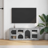 Produktbild för TV-skåp ELST 100 x 35 x 40 cm Grå Sonoma Konstruerat trä