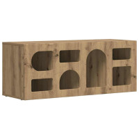 Produktbild för TV-skåp ELST 100 x 35 x 40 cm Artisan Ek Konstruerat trä