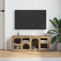 Produktbild för TV-skåp ELST 100 x 35 x 40 cm Artisan Ek Konstruerat trä