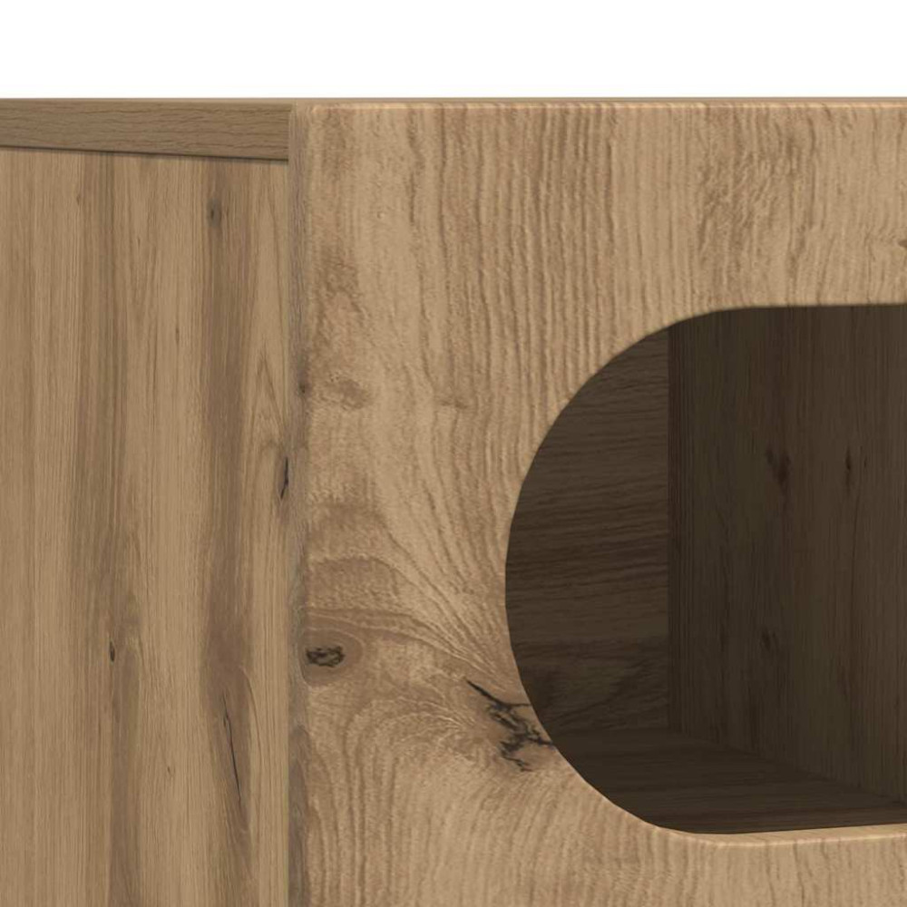 Produktbild för TV-skåp ELST 100 x 35 x 40 cm Artisan Ek Konstruerat trä