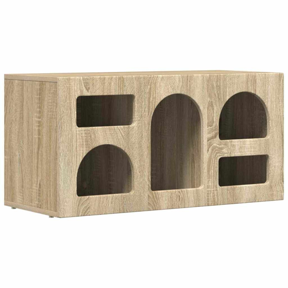 Produktbild för TV-skåp ELST 80 x 35 x 40 cm Sonoma-ek Konstruerat trä