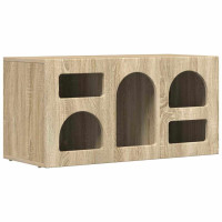 Produktbild för TV-skåp ELST 80 x 35 x 40 cm Sonoma-ek Konstruerat trä