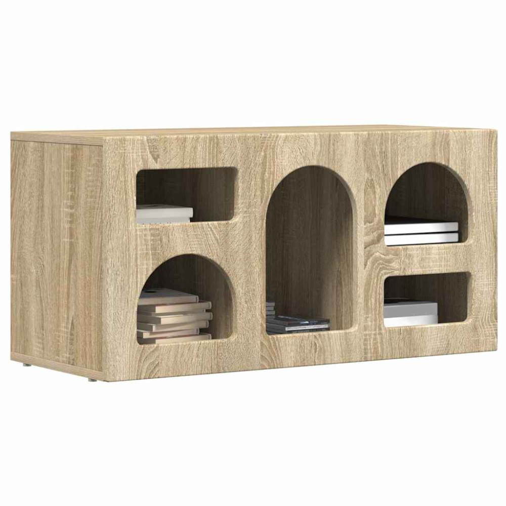 Produktbild för TV-skåp ELST 80 x 35 x 40 cm Sonoma-ek Konstruerat trä