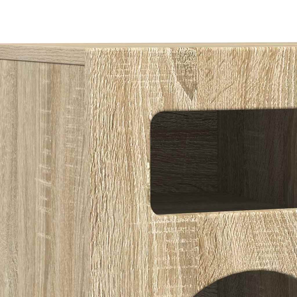 Produktbild för TV-skåp ELST 80 x 35 x 40 cm Sonoma-ek Konstruerat trä